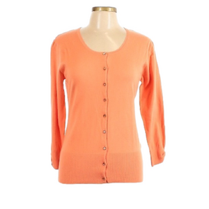 🥂Charlotte Tarantola Peach Cardigan- Medium